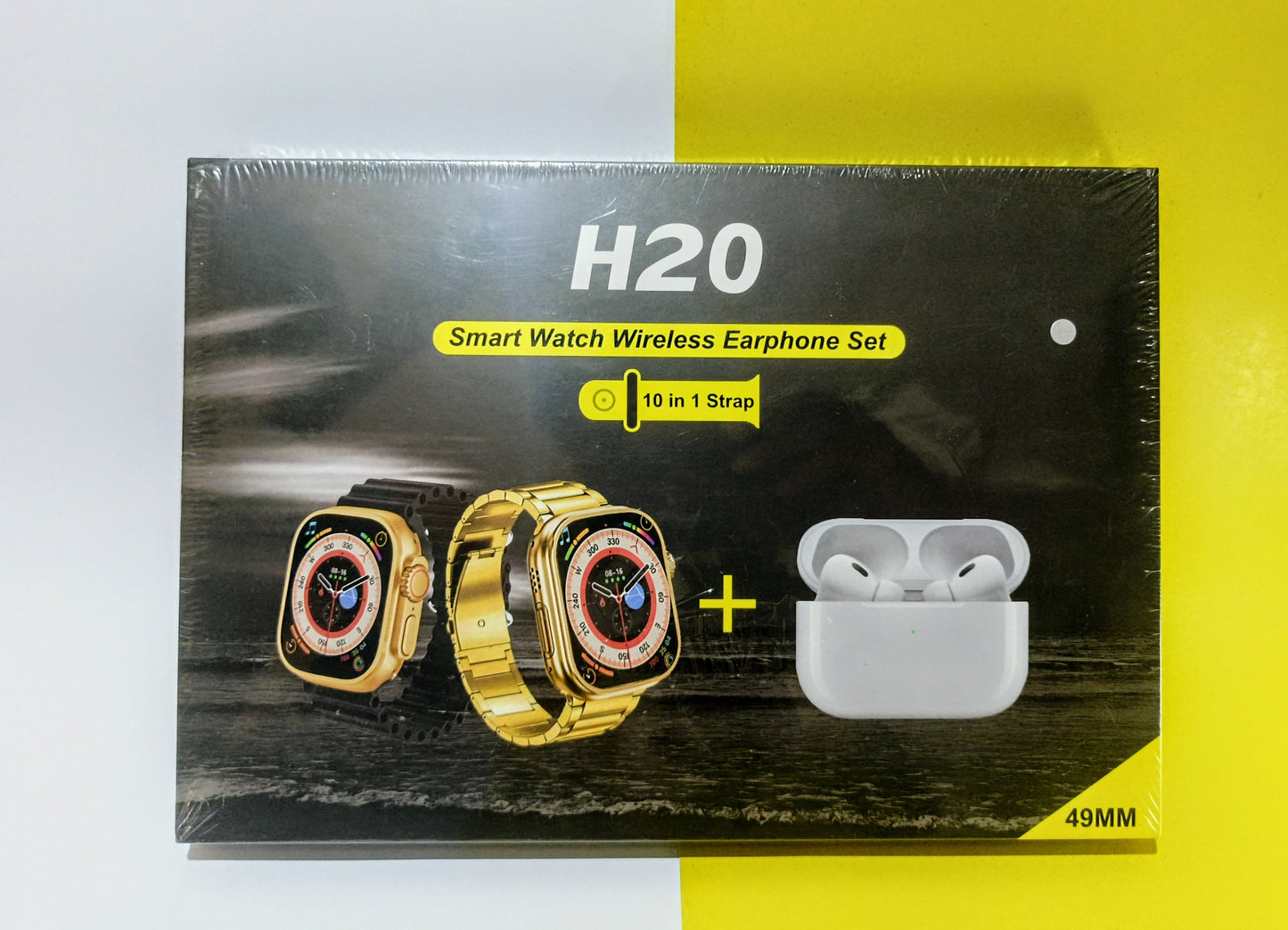 H20 Ultra Smartwatch 10 in 1 with 7 Straps, Earbuds